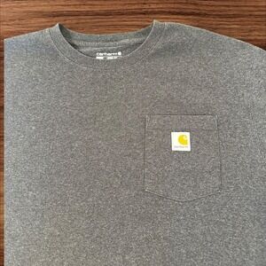 Carhartt Mens XL Gray Pocket T Shirt‎ Short Sleeve Loose Fit Workwear
